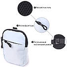 Практична слінг сумка для подорожей із якісного текстилю Vintage 22868 Блакитний, фото 4