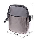 Зручна слінг сумка для подорожей із якісного текстилю Vintage 22869 Сірий, фото 3