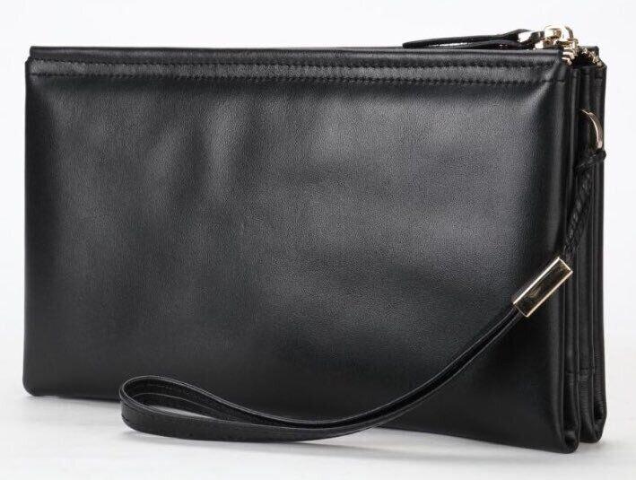 Чоловіча барсетка на зап'ястя зі шкіри 20237 Vintage Чорна, фото 1