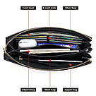 Чоловіча барсетка на зап'ястя зі шкіри 20237 Vintage Чорна, фото 9