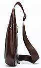 Чоловіча сумка-слінг шкіряна 14737 Vintage Коричнева, фото 6