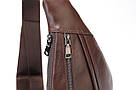 Чоловіча сумка-слінг шкіряна 14737 Vintage Коричнева, фото 8