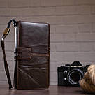 Чоловічий клатч в гладкій шкірі 20236 Vintage Коричневий, фото 8