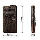 Чоловічий клатч із силуетом каймана 20235 Vintage Коричневий, фото 3