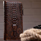 Чоловічий клатч із силуетом каймана 20235 Vintage Коричневий, фото 10