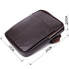 Чоловіча вертикальна сумка з натуральної шкіри Vintage 22863 Коричневий, фото 3