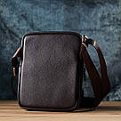Чоловіча вертикальна сумка з натуральної шкіри Vintage 22863 Коричневий, фото 10