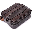 Горизонтальна зручна сумка з ручкою для чоловіків з натуральної шкіри Vintage 22940 Коричневий, фото 5