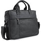 Сумка чоловіча Vintage 14054 для ноутбука і документів Чорна, фото 2