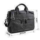 Сумка чоловіча Vintage 14054 для ноутбука і документів Чорна, фото 3