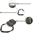 Сумка чоловіча вертикальна шкіряна Vintage 20028 Сіра, фото 4