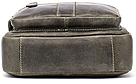 Сумка чоловіча вертикальна шкіряна Vintage 20028 Сіра, фото 5