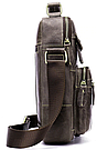 Сумка чоловіча вертикальна шкіряна Vintage 20028 Сіра, фото 6