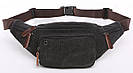 Сумка поясна текстильна Vintage 20085 Чорна, фото 7