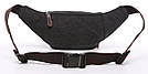 Сумка поясна текстильна Vintage 20085 Чорна, фото 8