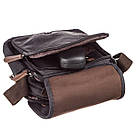 Універсальна текстильна чоловіча сумка на два відділення Vintage 20199 Чорна, фото 6