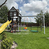 Villa Prima Майданчик ігровий з будиночком. Дитячий майданчик із дерева для заміського будинку. Гойдалки, фото 7