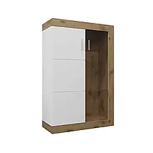 Пенал низький 2Д з ДСП/МДФ Палермо дуб вікінг/білий Сокме