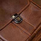 Компактний месенджер на два відділення чоловічий Vintage 20396 Коричневий, фото 10