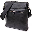 Сумка чоловіча класична з клапаном флотар Vintage 20410 Чорна, фото 2