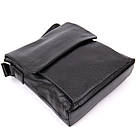 Сумка чоловіча класична з клапаном флотар Vintage 20410 Чорна, фото 6