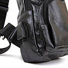 Сумка крос боді смарт зі шкірозамінника Vintage 20571 Чорна, фото 4