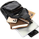 Сумка крос боді смарт зі шкірозамінника Vintage 20571 Чорна, фото 5