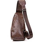 Сумка крос боді смарт зі шкірозамінника Vintage 20572 Коричнева, фото 2