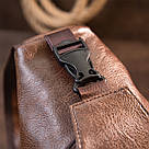 Сумка крос боді смарт зі шкірозамінника Vintage 20572 Коричнева, фото 7