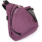 Сумка унісекс через плече смарт текстильна Vintage 20552 Малинова, фото 5