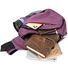 Сумка унісекс через плече смарт текстильна Vintage 20552 Малинова, фото 6