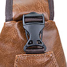 Сумка через плече на два відділення кожзам Vintage 20561 Світло-коричнева, фото 3