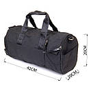 Спортивна сумка текстильна Vintage 20640 Чорна, фото 3