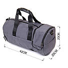 Спортивна сумка текстильна Vintage 20641 Сіра, фото 4