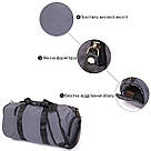 Спортивна сумка текстильна Vintage 20641 Сіра, фото 5