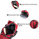 Спортивна сумка текстильна Vintage 20642 Малинова, фото 4