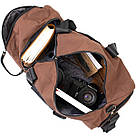 Спортивна сумка текстильна Vintage 20643 Коричнева, фото 3