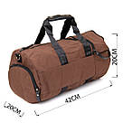 Спортивна сумка текстильна Vintage 20643 Коричнева, фото 4