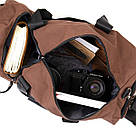 Спортивна сумка текстильна Vintage 20643 Коричнева, фото 7