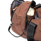 Спортивна сумка текстильна Vintage 20643 Коричнева, фото 8