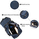 Спортивна сумка текстильна Vintage 20644 Синя, фото 5