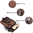 Сумка на пояс нейлон Vintage 20648 Коричнева, фото 4