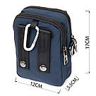 Сумка на пояс нейлон Vintage 20649 Синя, фото 4