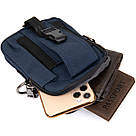 Сумка на пояс нейлон Vintage 20649 Синя, фото 7