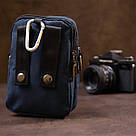 Сумка на пояс нейлон Vintage 20649 Синя, фото 10