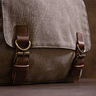 Сумка почтальонка текстильна Vintage 20605 Сіра, фото 10