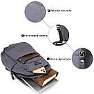 Сумка через плече нейлон Vintage 20630 Сіра, фото 5