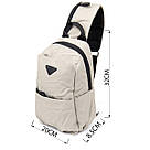 Сумка через плече нейлон Vintage 20631 Світло-сіра, фото 3