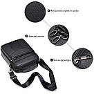 Мессенджер чоловічий шкіряний 20345 Vintage Чорний, фото 5