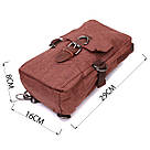 Плечева сумка для чоловіків із щільного текстилю Vintage 22186 Коричневий, фото 4